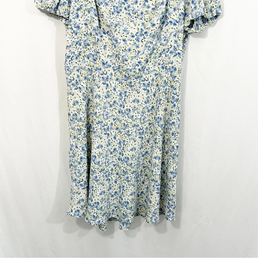 Floret Studios Floral Short Sleeve Puff Sleeve Dress - Picture 4 of 10
